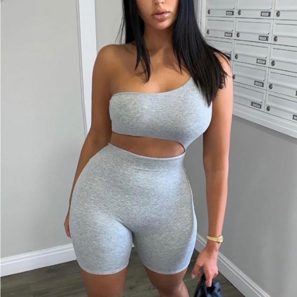 Grey one-piece